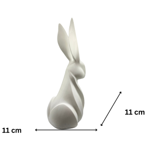 🐇 Zajączek wielkanocny designerski dekoracja 3D nowoczesny figurka prezent - zdjęcie 4