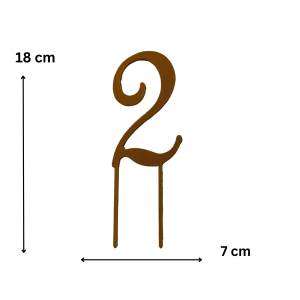 Topper urodzinowy cyfra 2 PLA złoto srebro dekoracja tortu topper dwa latka dwudziestka - zdjęcie 2