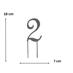 Topper urodzinowy cyfra 2 PLA złoto srebro dekoracja tortu topper dwa latka dwudziestka - zdjęcie 3
