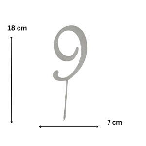 Topper urodzinowy cyfra 9 PLA złoto srebro dekoracja tortu topper urodziny 39 29 19 90 lat - zdjęcie 3