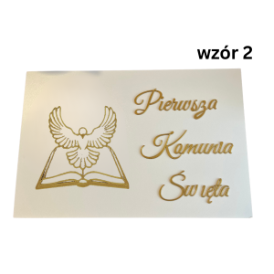 Dekoracyjna tablica Pierwsza Komunia Personalizowana plansza powitalna imię wzór 2  - zdjęcie 2