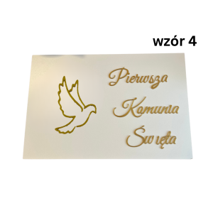 Dekoracyjna tablica Pierwsza Komunia Personalizowana plansza powitalna imię wzór 4 - zdjęcie 3