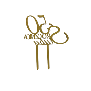 Topper Złoty dekor rocznica Ślubu ✨  Dekoracja na tort 23 cm Wyjątkowa rocznica - zdjęcie 3