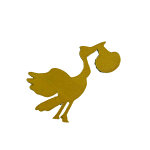 Topper BABY SHOWER boczny Chrzest Święty Dekoracja tortu Bocian z dzieckiem - zdjęcie 1