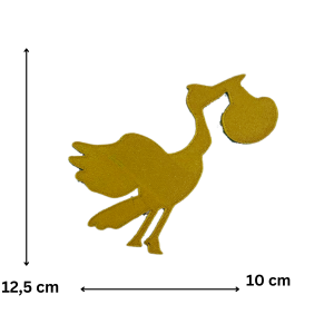 Topper BABY SHOWER boczny Chrzest Święty Dekoracja tortu Bocian z dzieckiem - zdjęcie 2