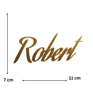 Złoty topper boczny imię lub Twój tekst z mocowaniami elegancka dekoracja tortu - zdjęcie 1