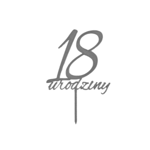 Topper urodziny liczba 18 lat PLA złoto srebro dekoracja urodziny 8-nastka - zdjęcie 3