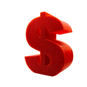 Prezent Dekoracyjna Skarbonka Dolar symbol bogactwa oszczędzania urodziny czerwony - zdjęcie 2