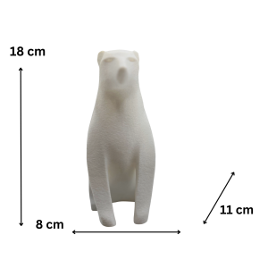 Świąteczna ozdoba elegancka nowoczesna biała figurka ozdoba na święta zimę  - zdjęcie 4