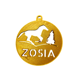 Bombka Złota personalizowana z imieniem 12 cm ozdoba świąteczna na choinkę  - zdjęcie 1